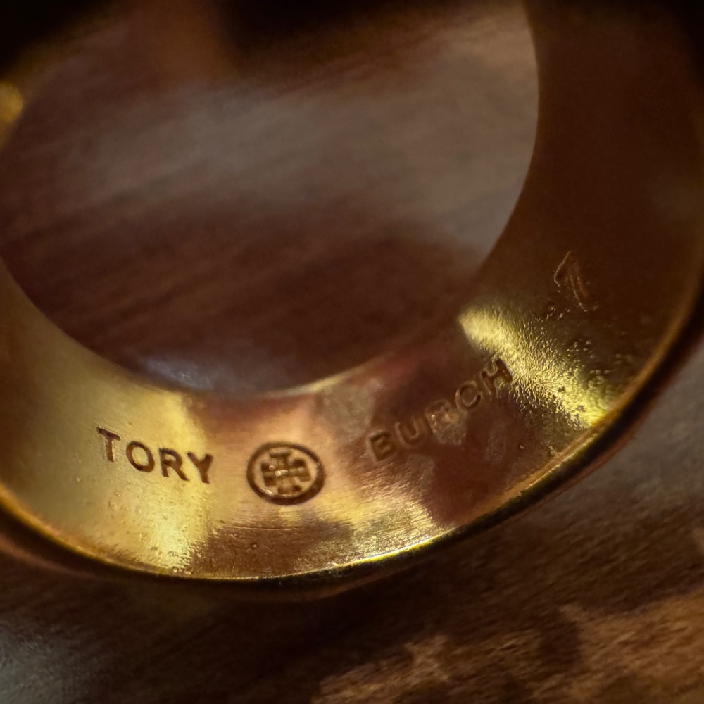 Tory Burch Gold Baroque Ring - Picture 8 of 9